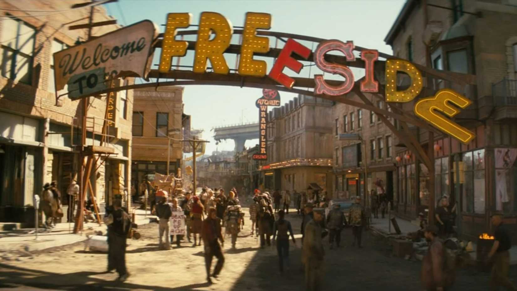 Freeside as it appears in the Fallout TV show.