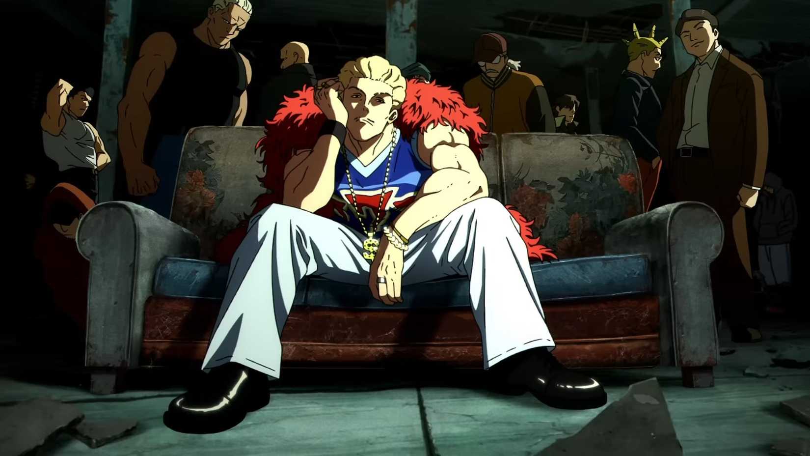 Hakari poses with his fight club members in Jujutsu Kaisen