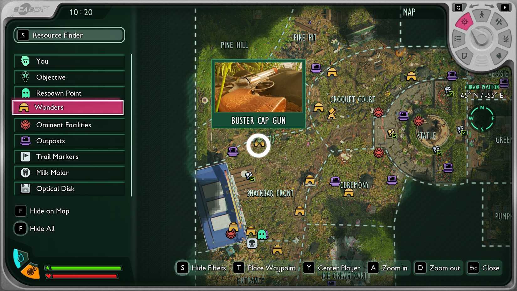 The Buster-Cap Gun POI in Grounded 2