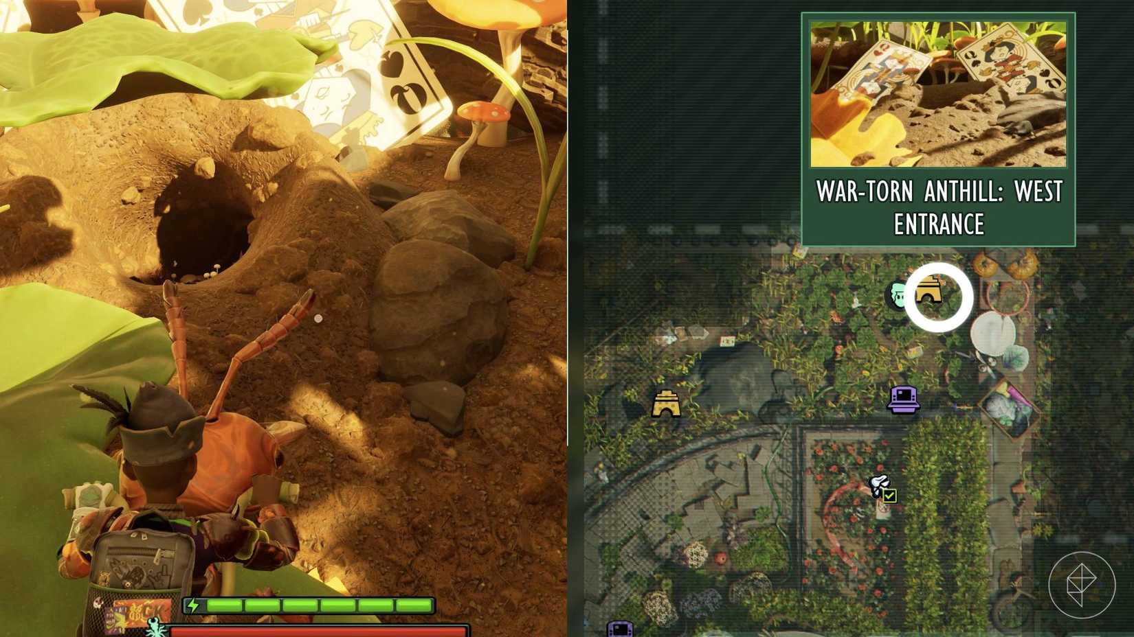 The entrance to the War-Torn Anthill in Grounded 2