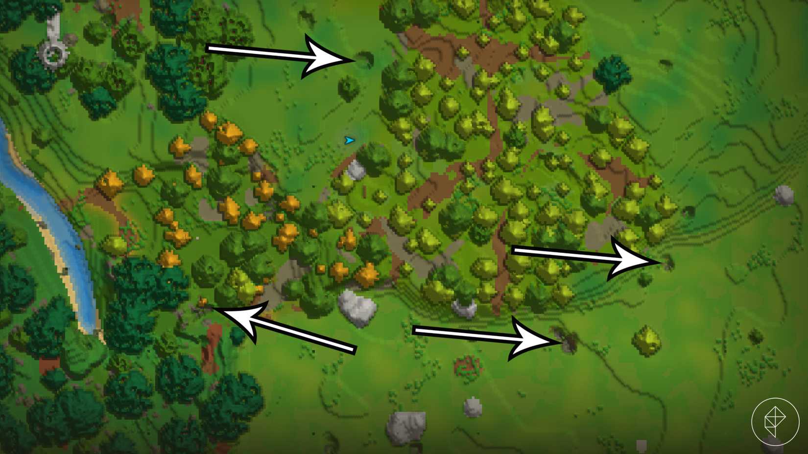 Hytale caves as shown on the map.