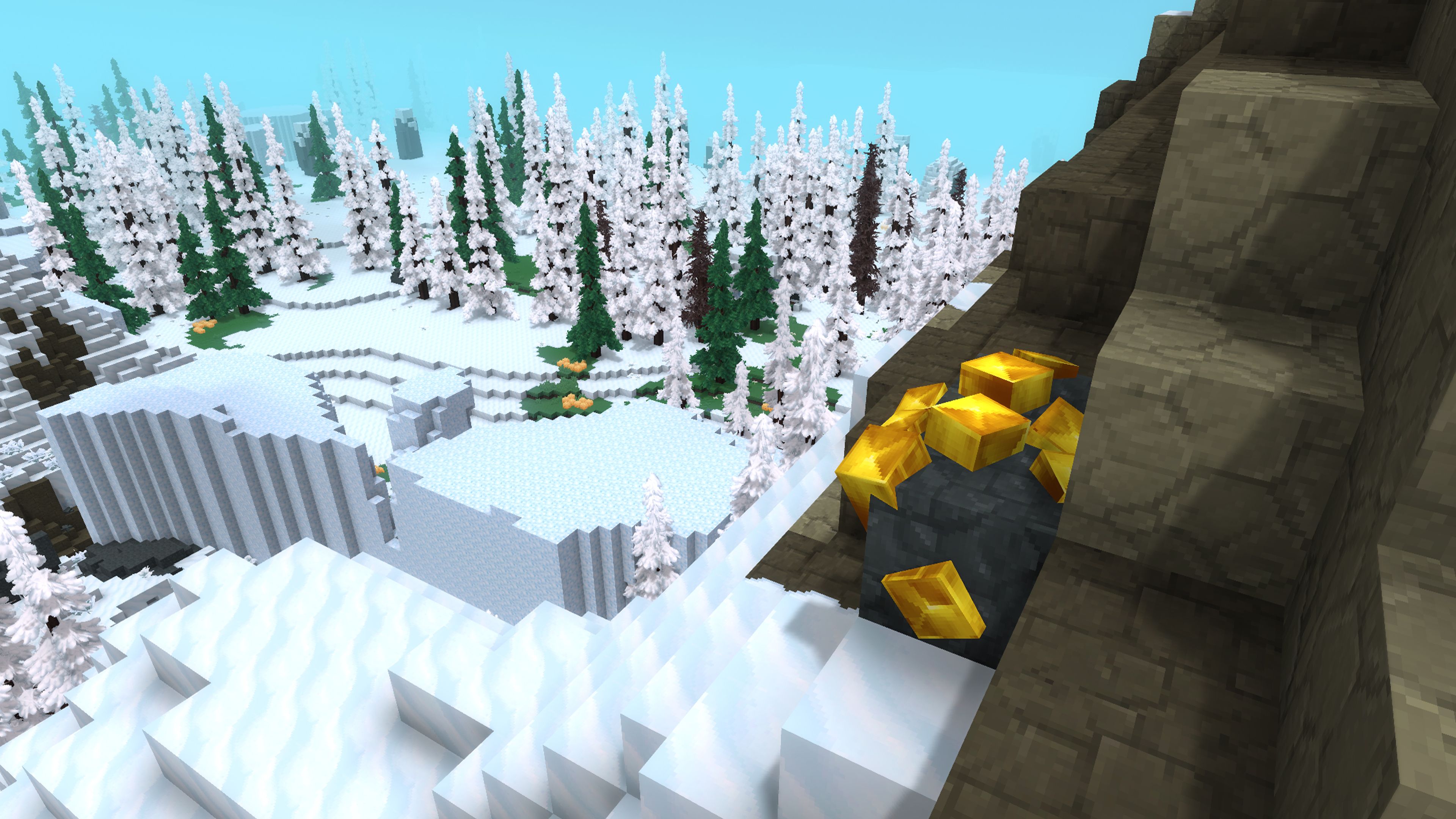 A gold deposit in Hytale.