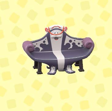 A couch of Big Man from Splatoon in ACNH.