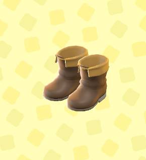 Brown boots in ACNH