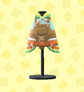 A leather apron with belts and a neck bandana in ACNH