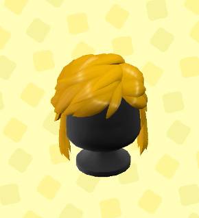 A wig of blonde hair with side bangs in ACNH