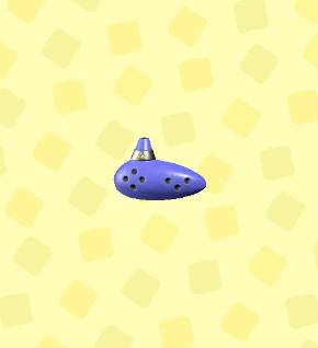 A indigo ocarina in ACNH