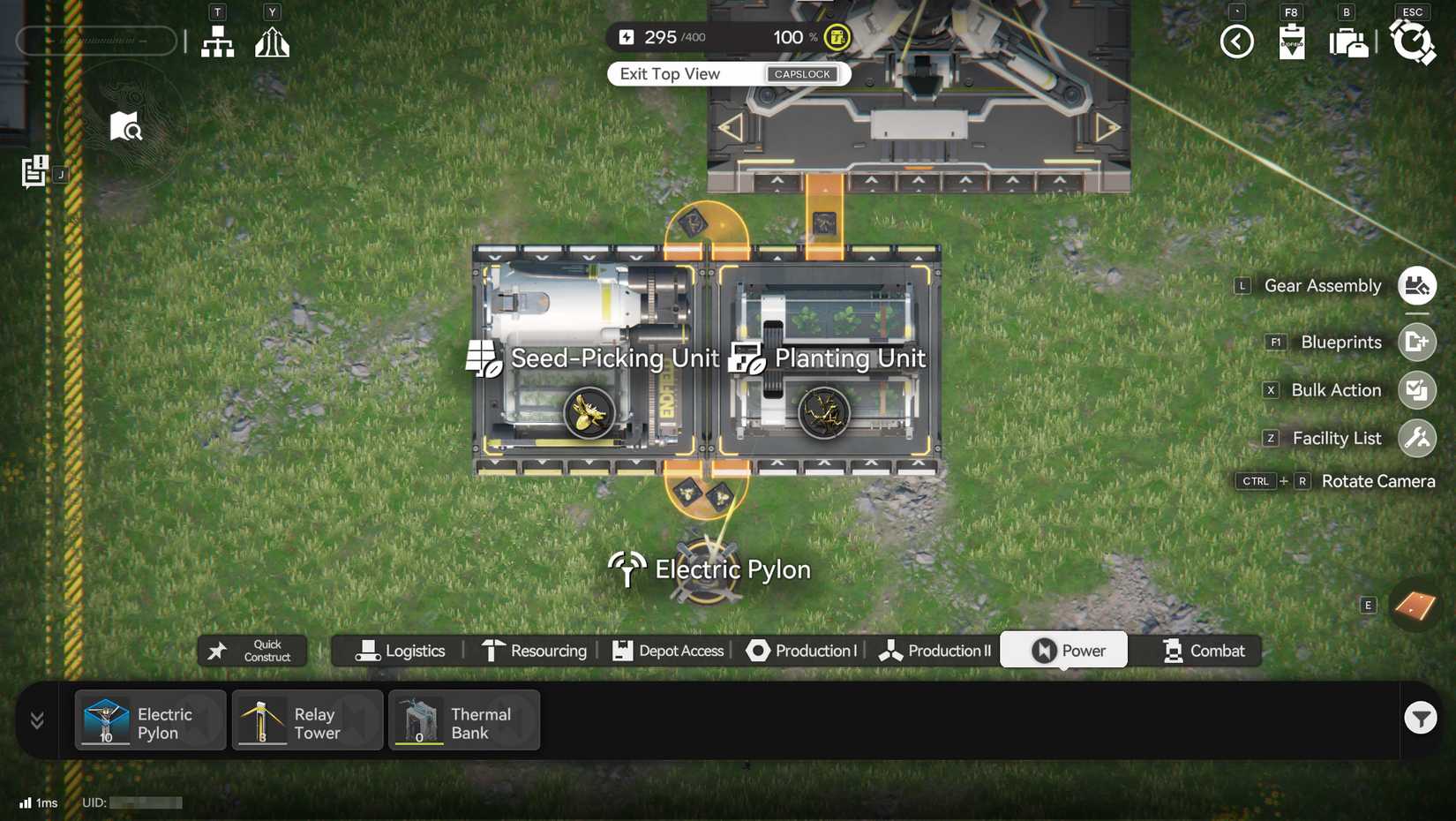 Two factory units in Arknights: Endfield feeding each other seeds and plants to make more plants.