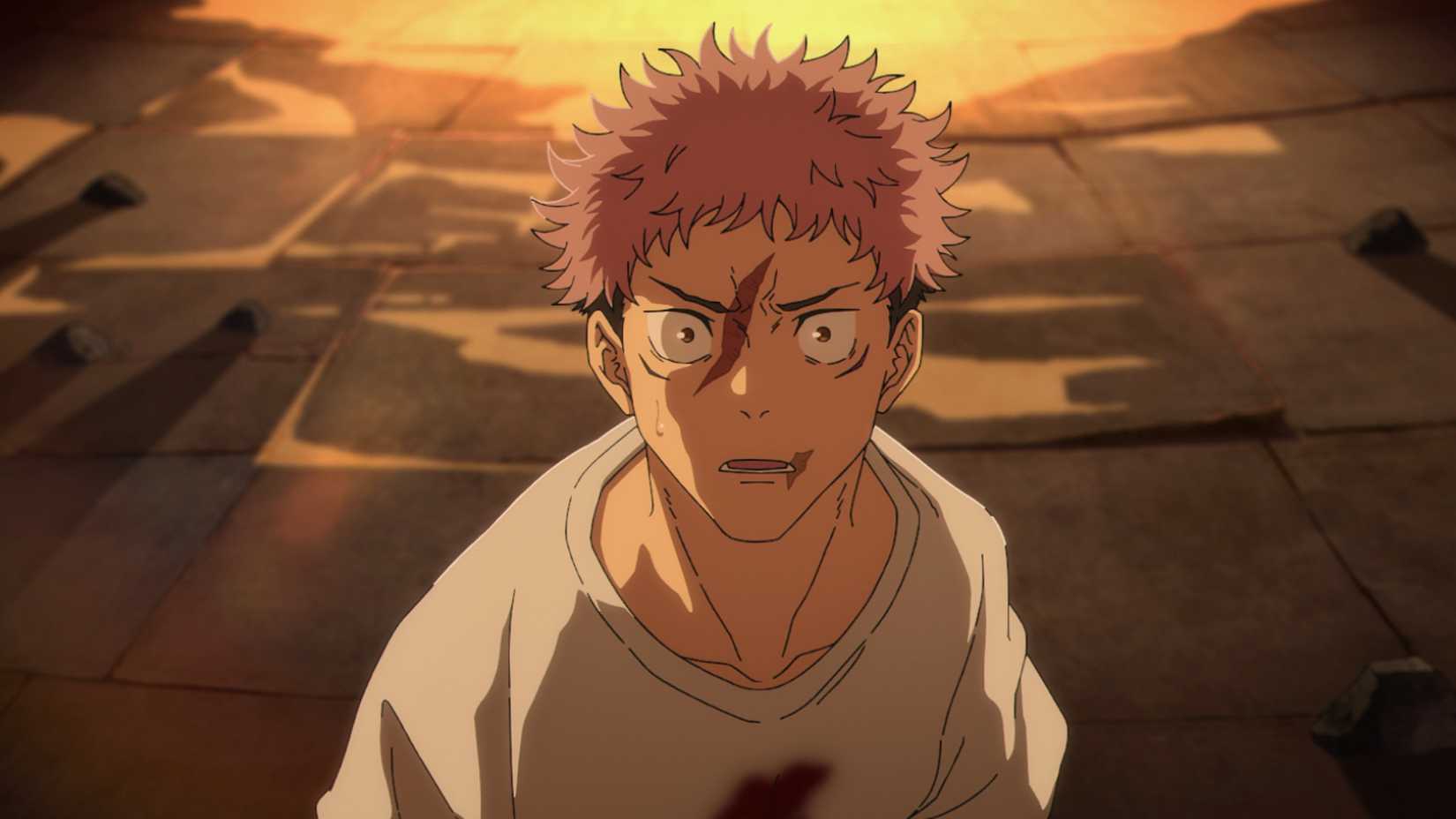 Yuji looks traumatized in the aftermath of the Shibuya Incident in season 3 of Jujutsu Kaisen
