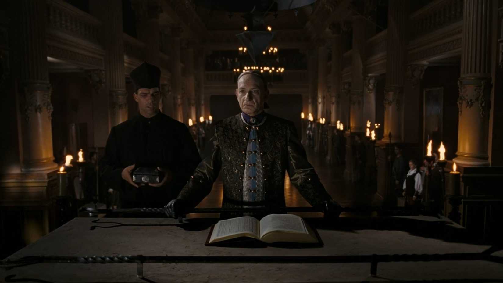 Sir Ben Kingsley as the vampire lord Kagan in a mostly stationary performance in BloodRayne.