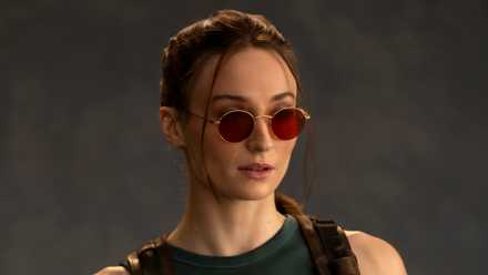Press photo of Sophie Turner as Lara Croft