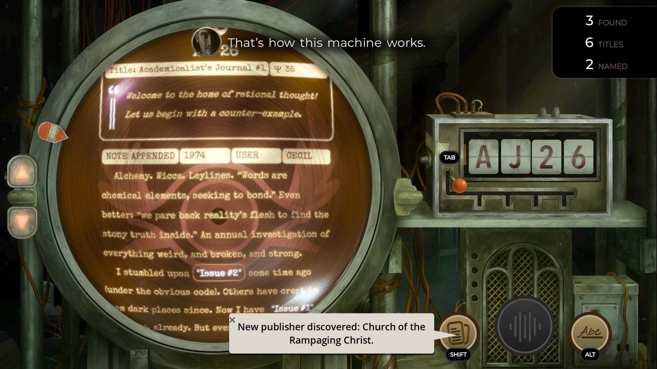 An entry in TR-49 that outlines the philosophy of the Church of the Rampaging Christ
