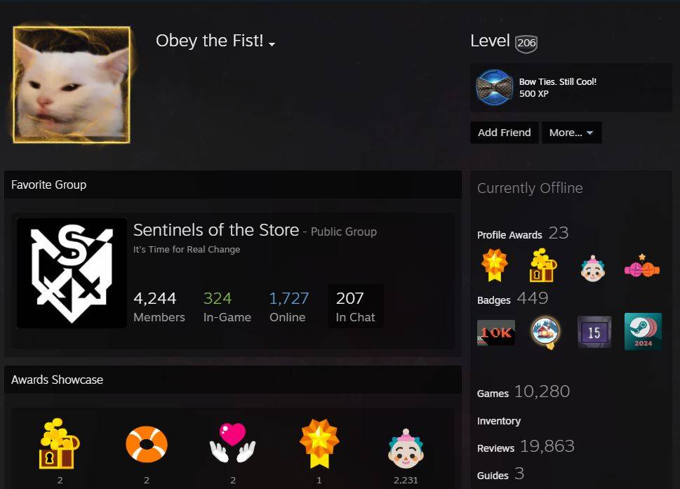 Obey the Fist's Steam profile. The user has become notorious for leaving negative reviews, and they have published nearly 20,000 of them.