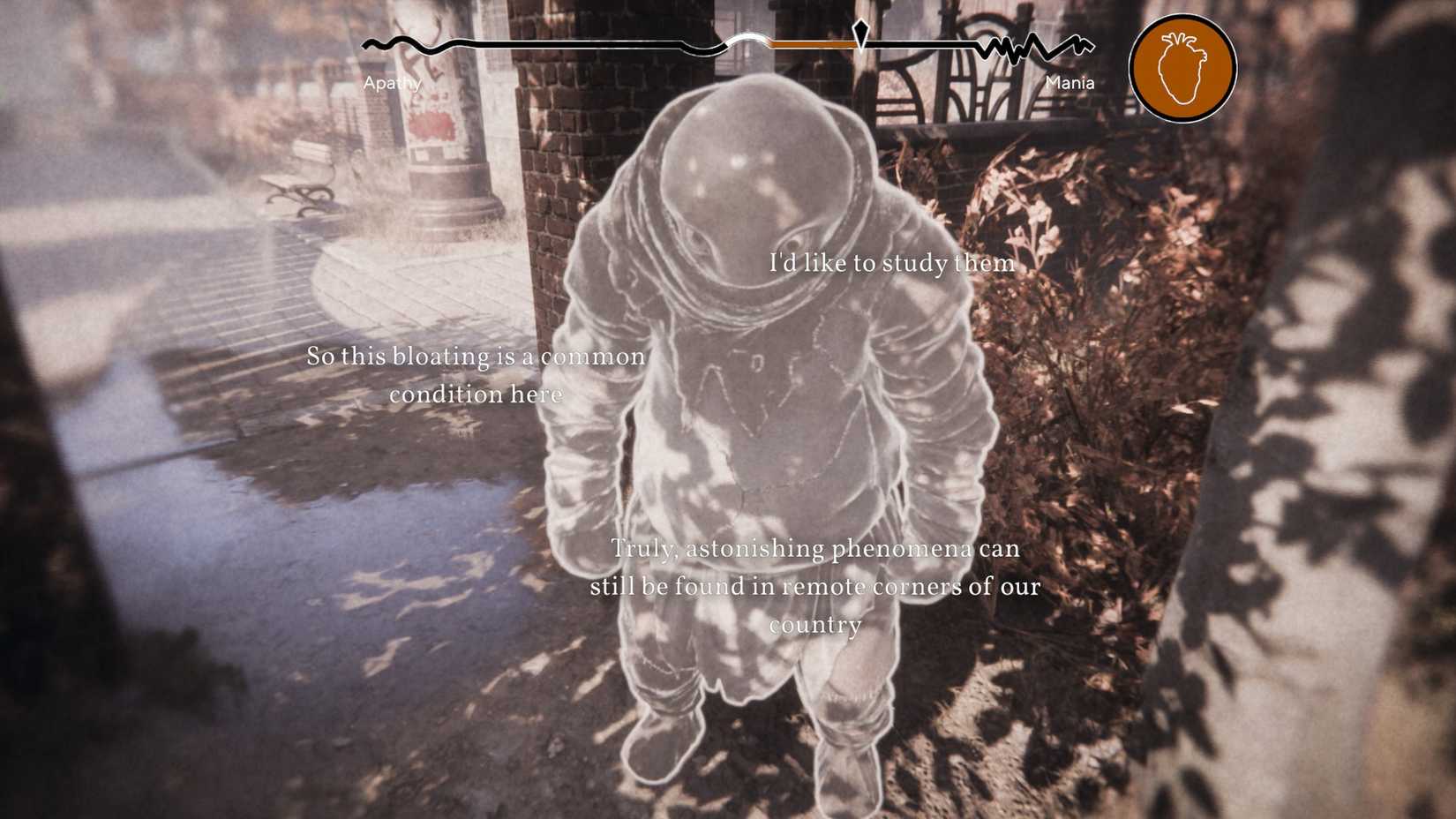 Daniil using his detective vision to examine a creature.