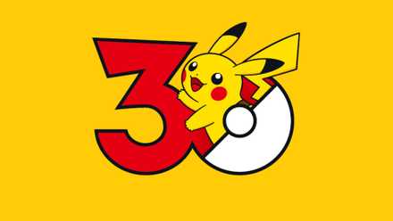 Pokémon 30 anniversary logo featuring Pikachu