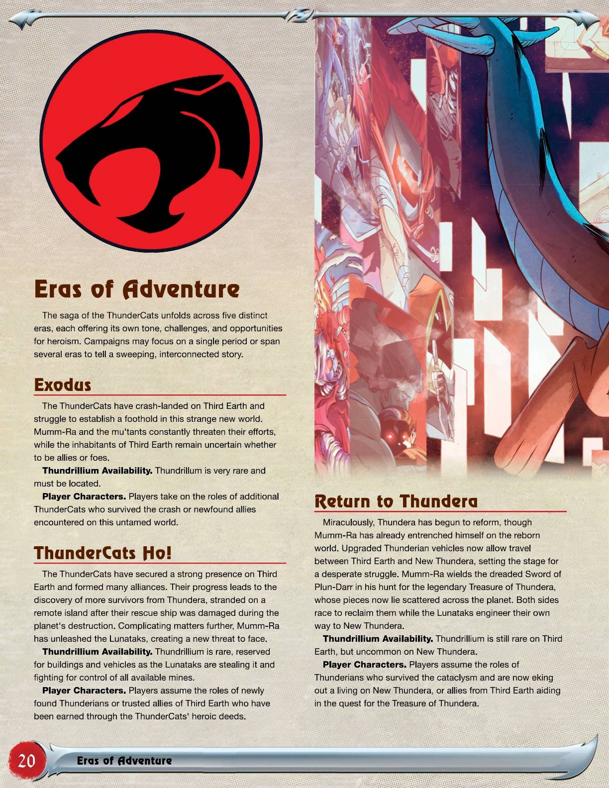  The Roleplaying Game sourcebook, listing different eras of suggested play and what those eras entail