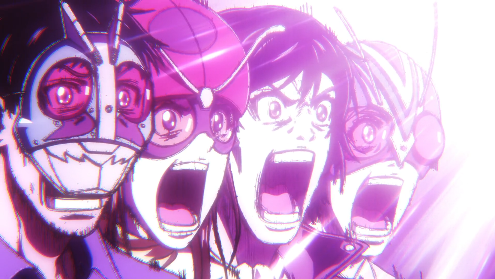 Tojima, Yuriko, Ichiyo, and Mitsuba shocked in Tojima Wants to be a Kamen Rider-1