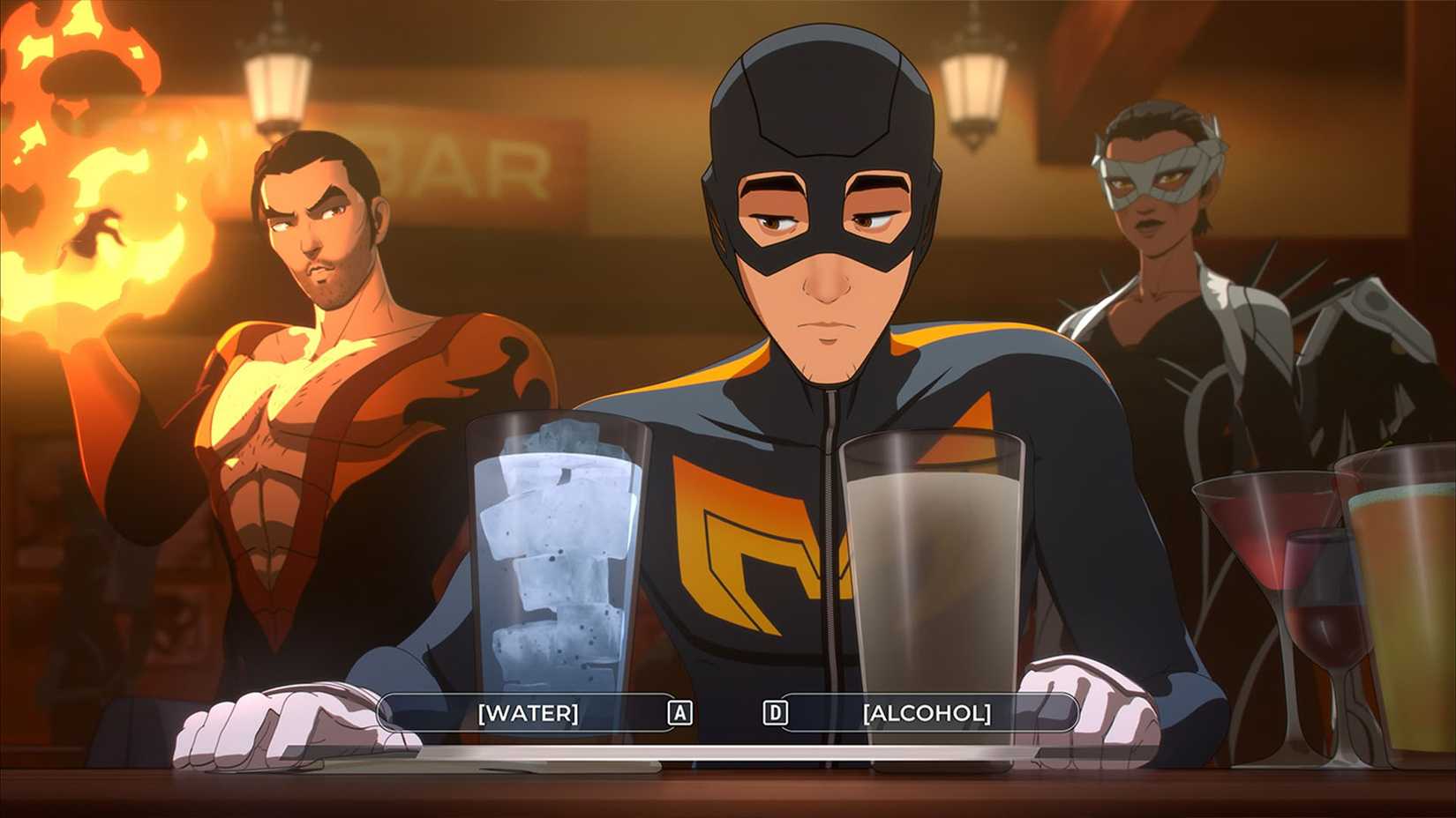 Throw water or alcohol at Flambae in Dispatch Episode 1.