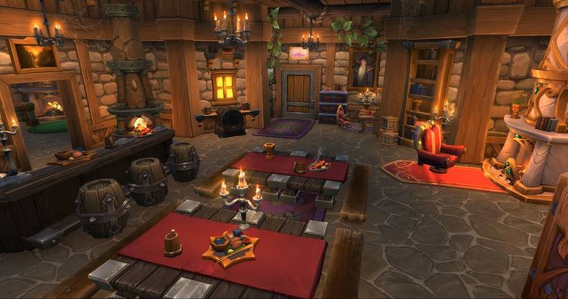 The interior of a World of Warcraft house