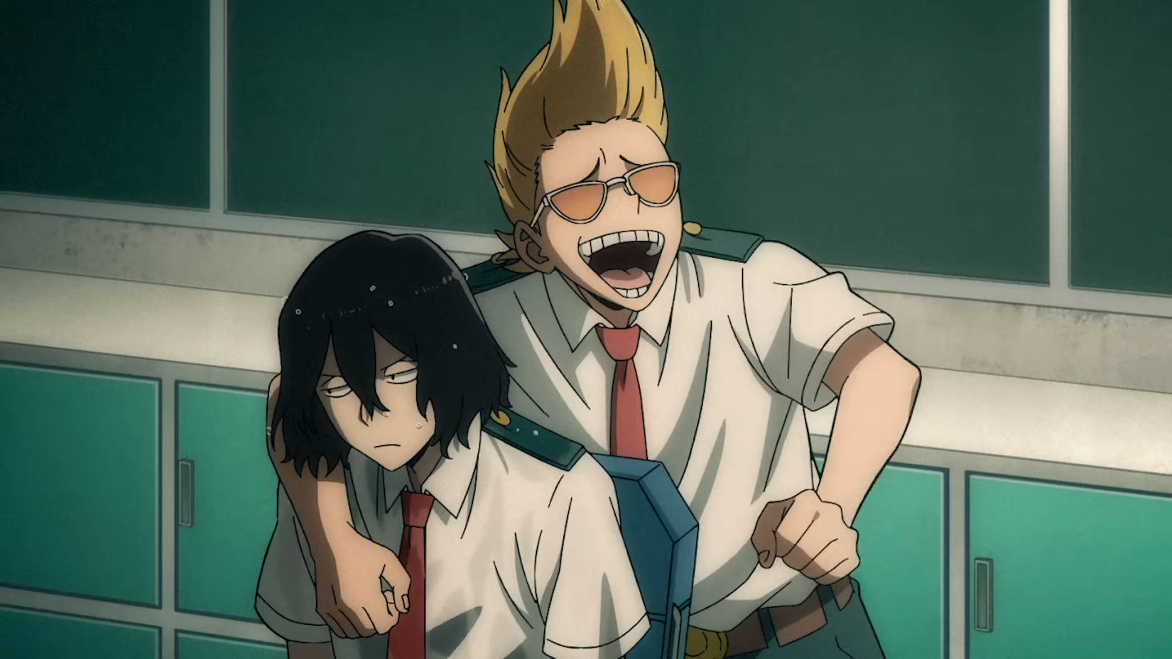 Yamada brinca com Aizawa deprimido no trailer de My Hero Academia: Vigilantes
