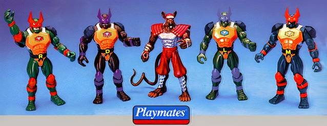 The Ninja Turtles toys of their anime forms