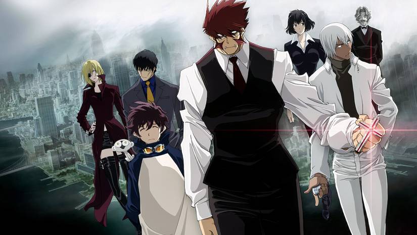 The Libra team members walk in tandem in Blood Blockade Battlefront