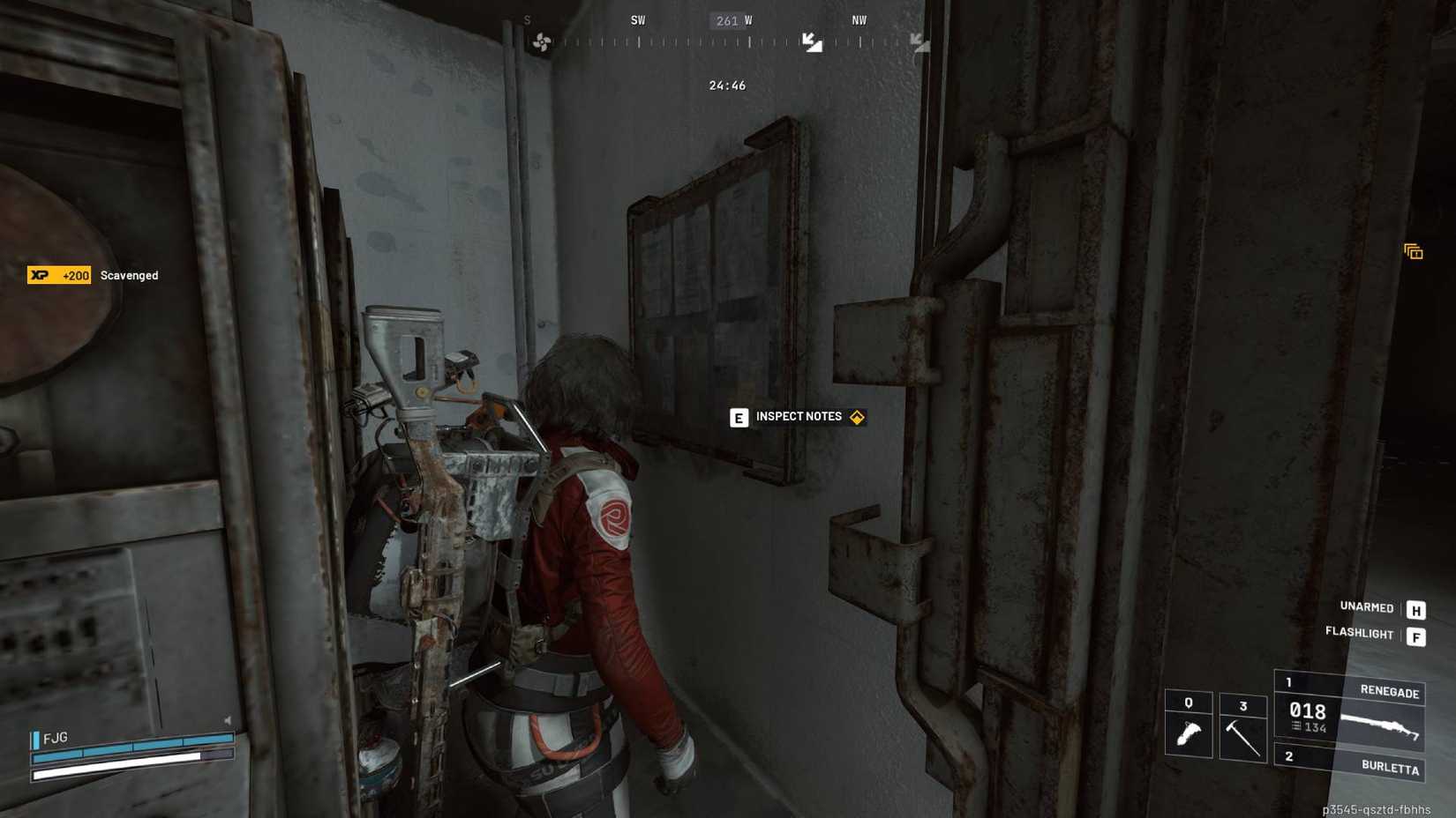 The player standing in front of the notice board which holds the alternate way into the safe for the Stable Housing quest in Arc Raiders.