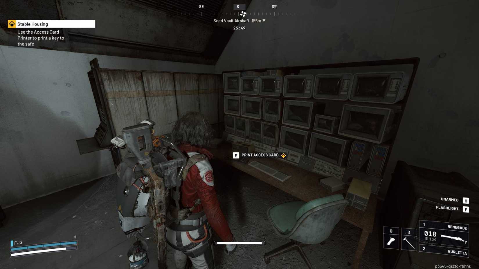 The player standing in front of the printer for the Stable Housing quest in Arc Raiders.