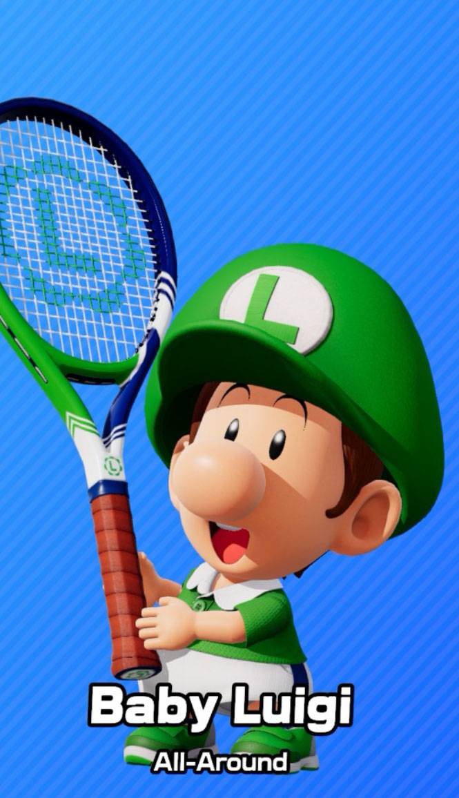 Baby Luigi as seen in Mario Tennis Fever.