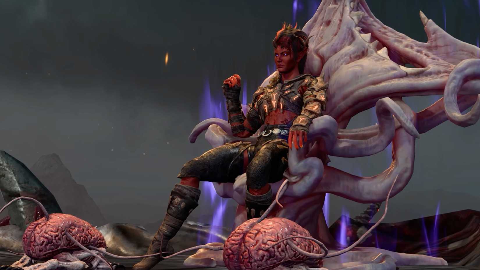 Karlach ngồi trên ngai vàng của Absolute trong kết thúc xấu của Baldur's Gate 3