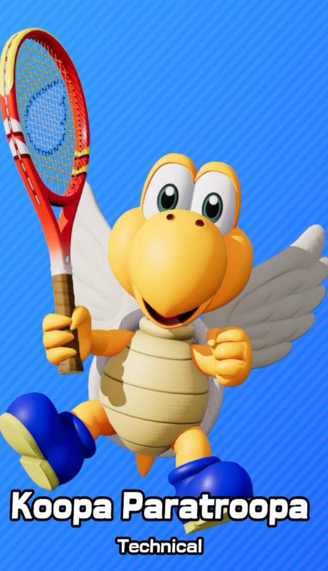 Blue Koopa Paratroopa as seen in Mario Tennis Fever.
