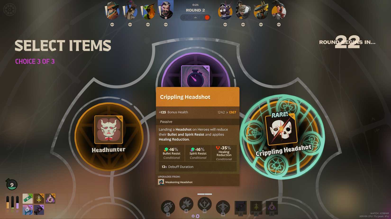 The roulette screen in Deadlock