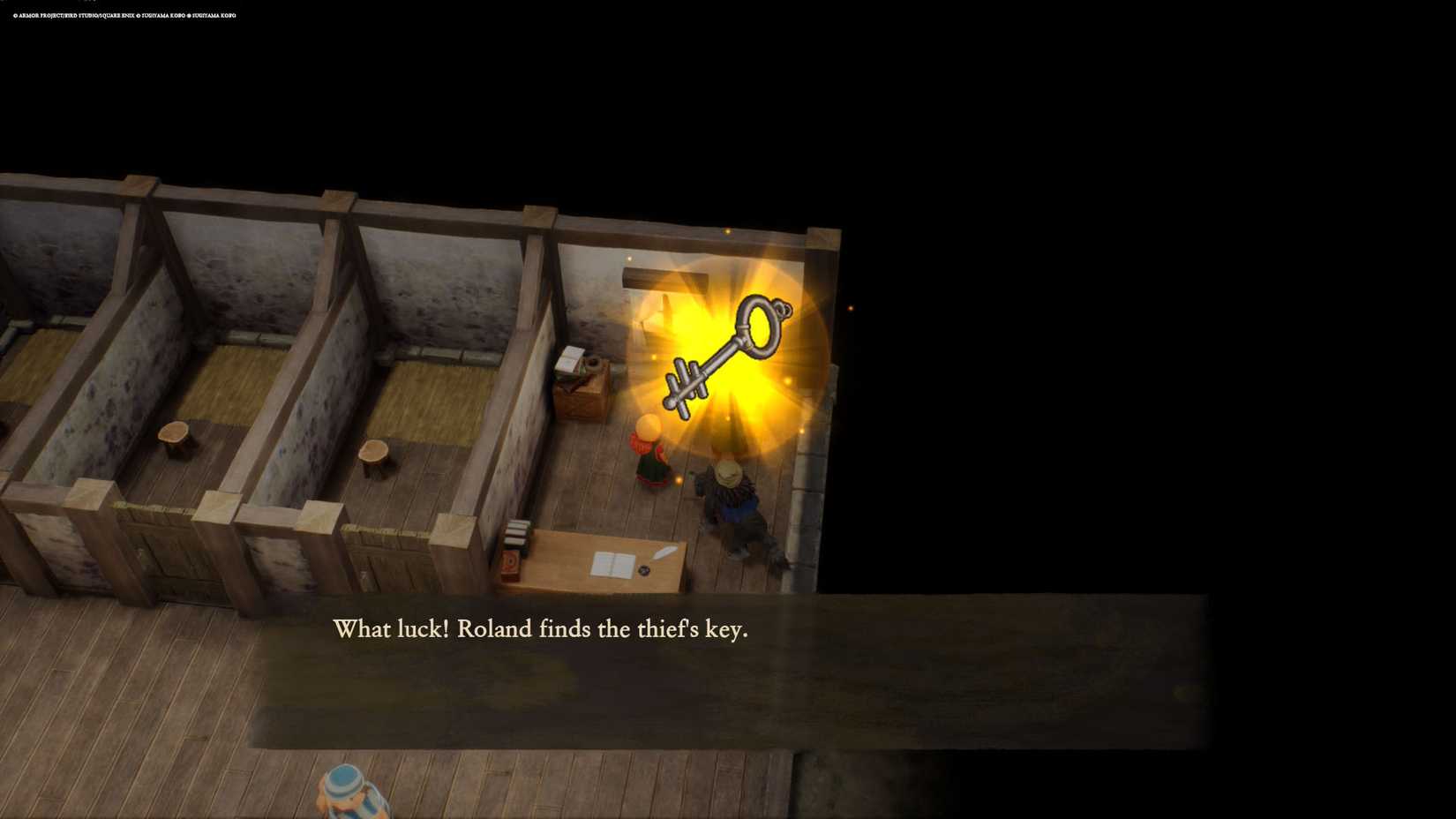 A Dragon Quest 7 Reimagined screenshot showing the thief's key
