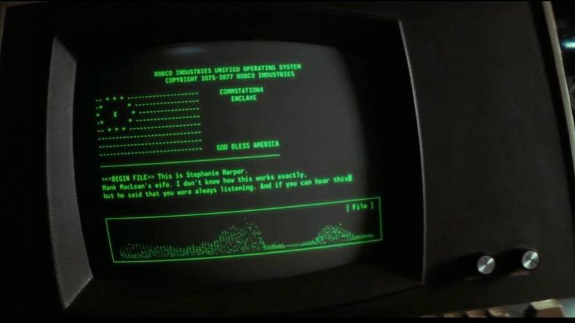 A green monochrome computer terminal screen displaying an Enclave command to initiate phase 2.
