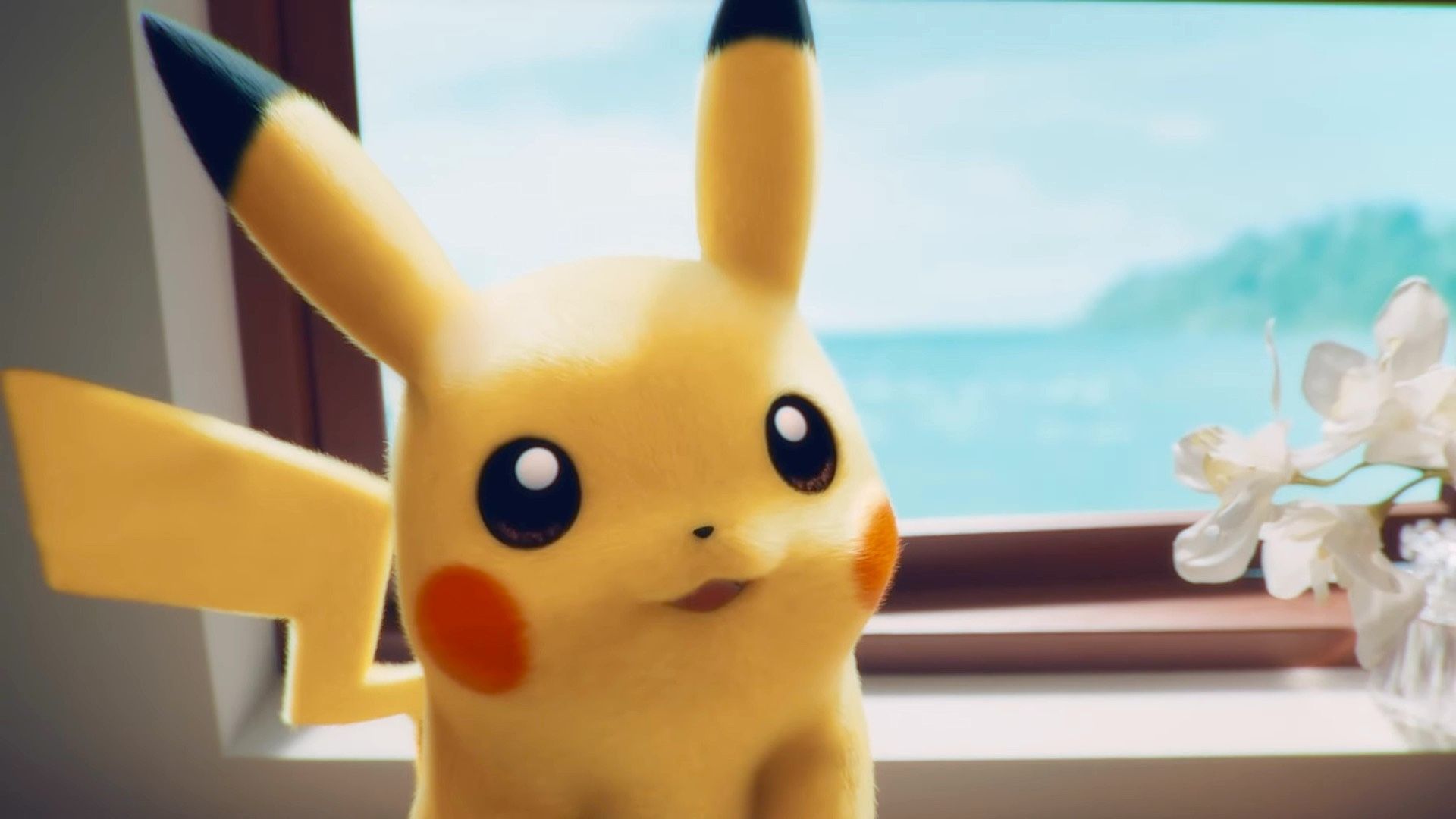 Pikachu in the Pokémon Winds and Pokémon Waves Announcement