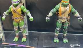 NECA Figures of Donatello and Michelangelo from Teenage Mutant Ninja Turtles, as seen in Fortnite