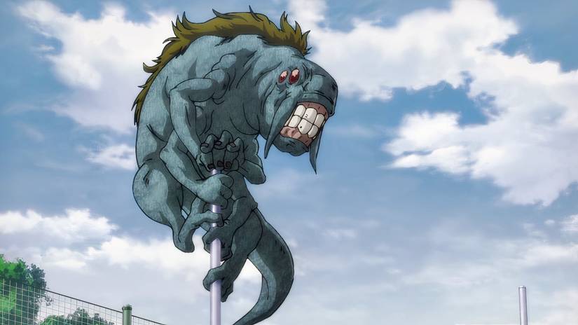 A grotesque blue curse from Jujutsu Kaisen