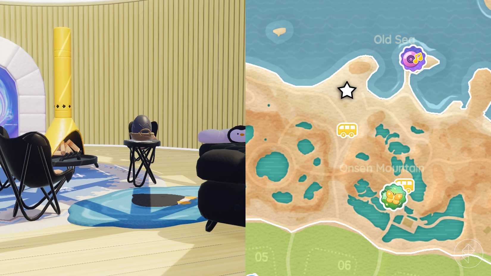 A black egg sits on top of a table in Heartopia