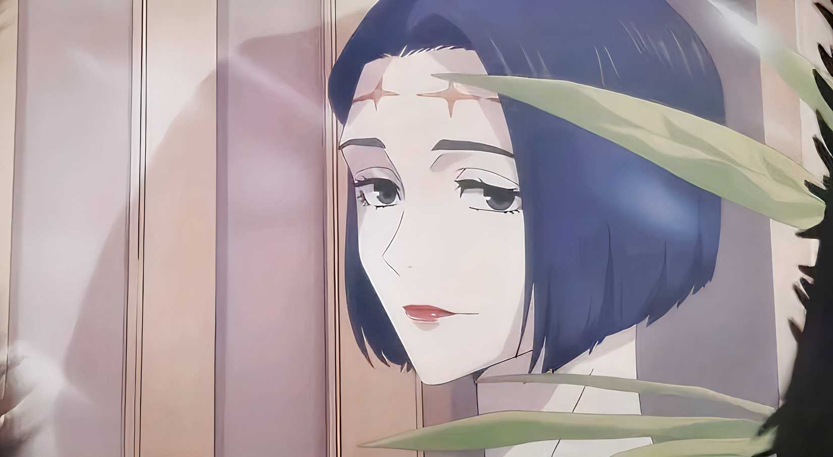 Anime woman with a scar across her forehead