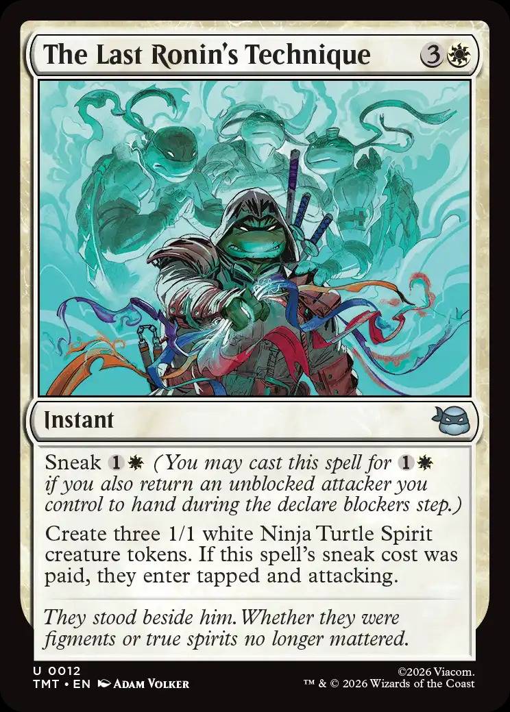 Magic The Gathering: The Last Ronin's Technique Teenage Mutant Ninja Turtles card
