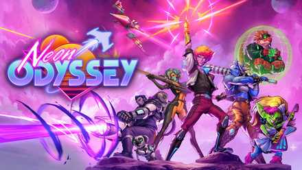 A promotional image for Neon Odyssey, Avantris' D&D 5e space opera book