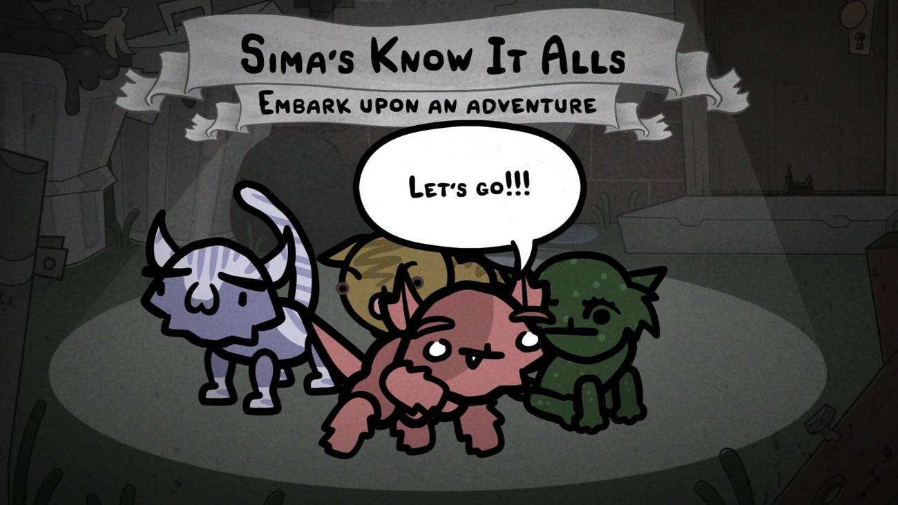 Four cats about to embark on an adventure in Mewgenics.