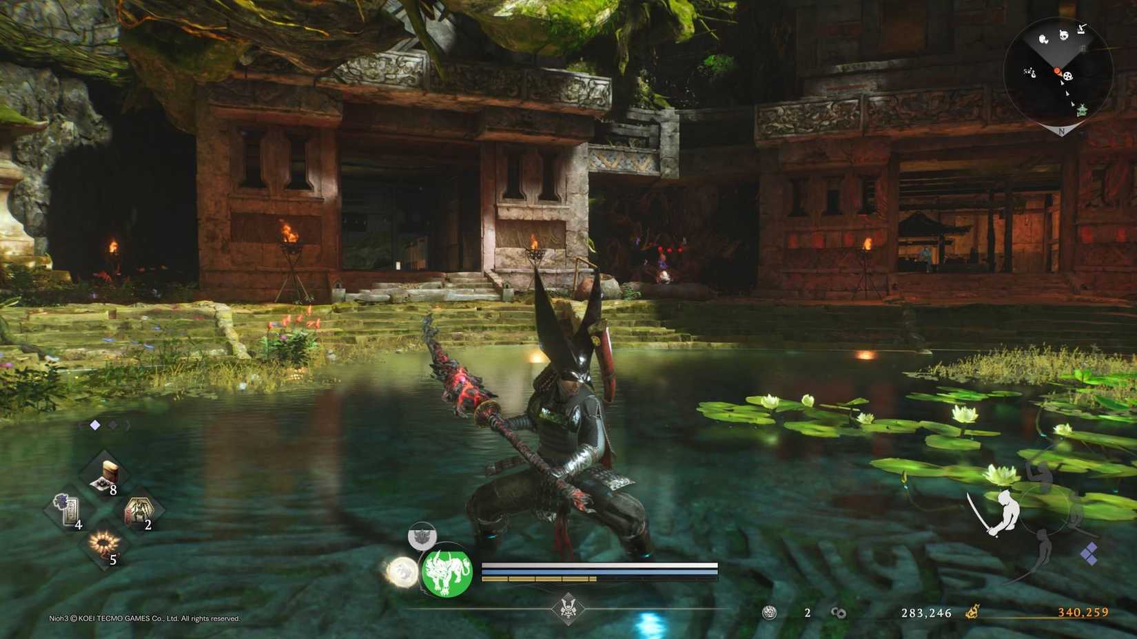 The player in Nioh 3 wielding an Odachi.