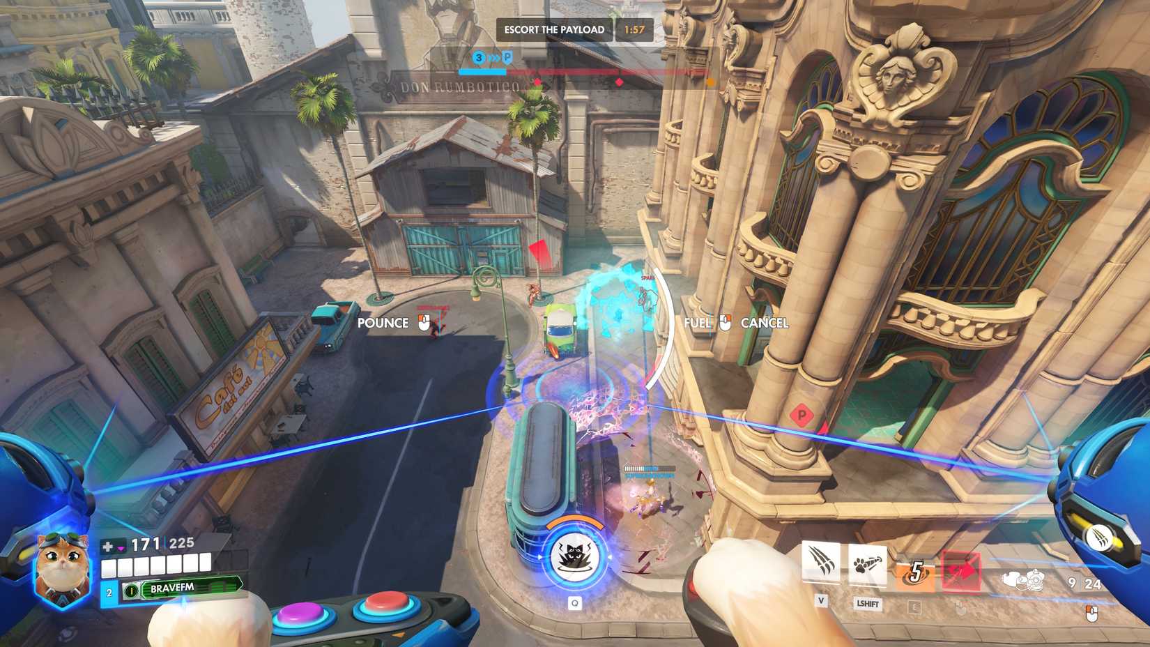 Jetpack Cat preparing to use her ultimate in Overwatch