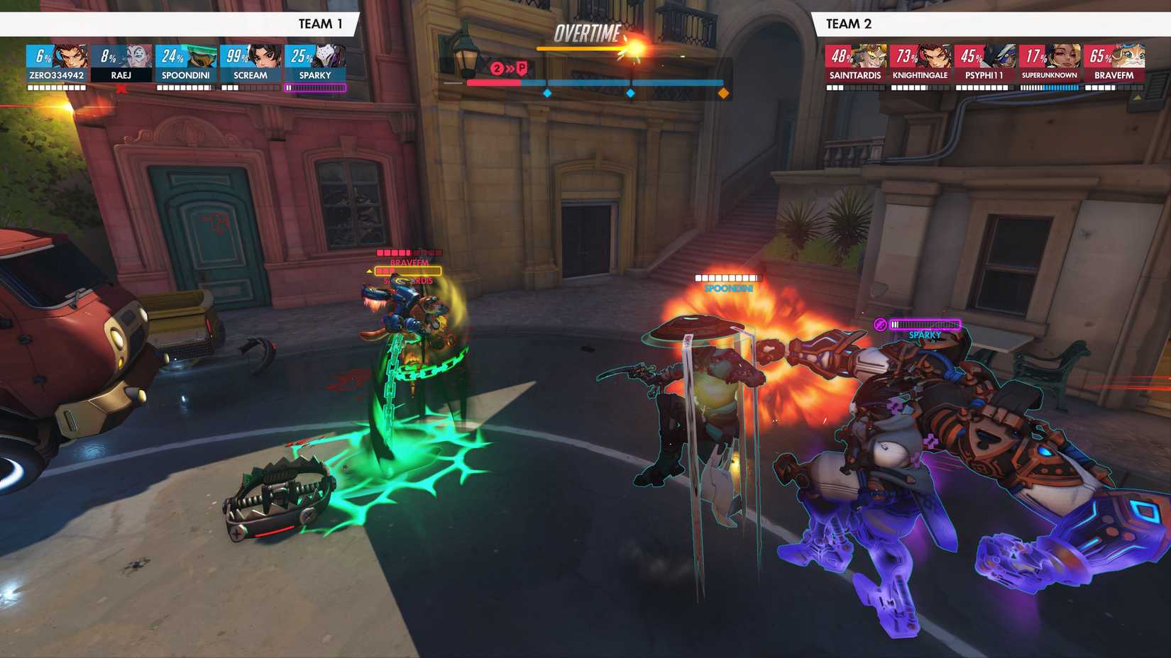 Mizuki chaining Jetpack Cat in Overwatch