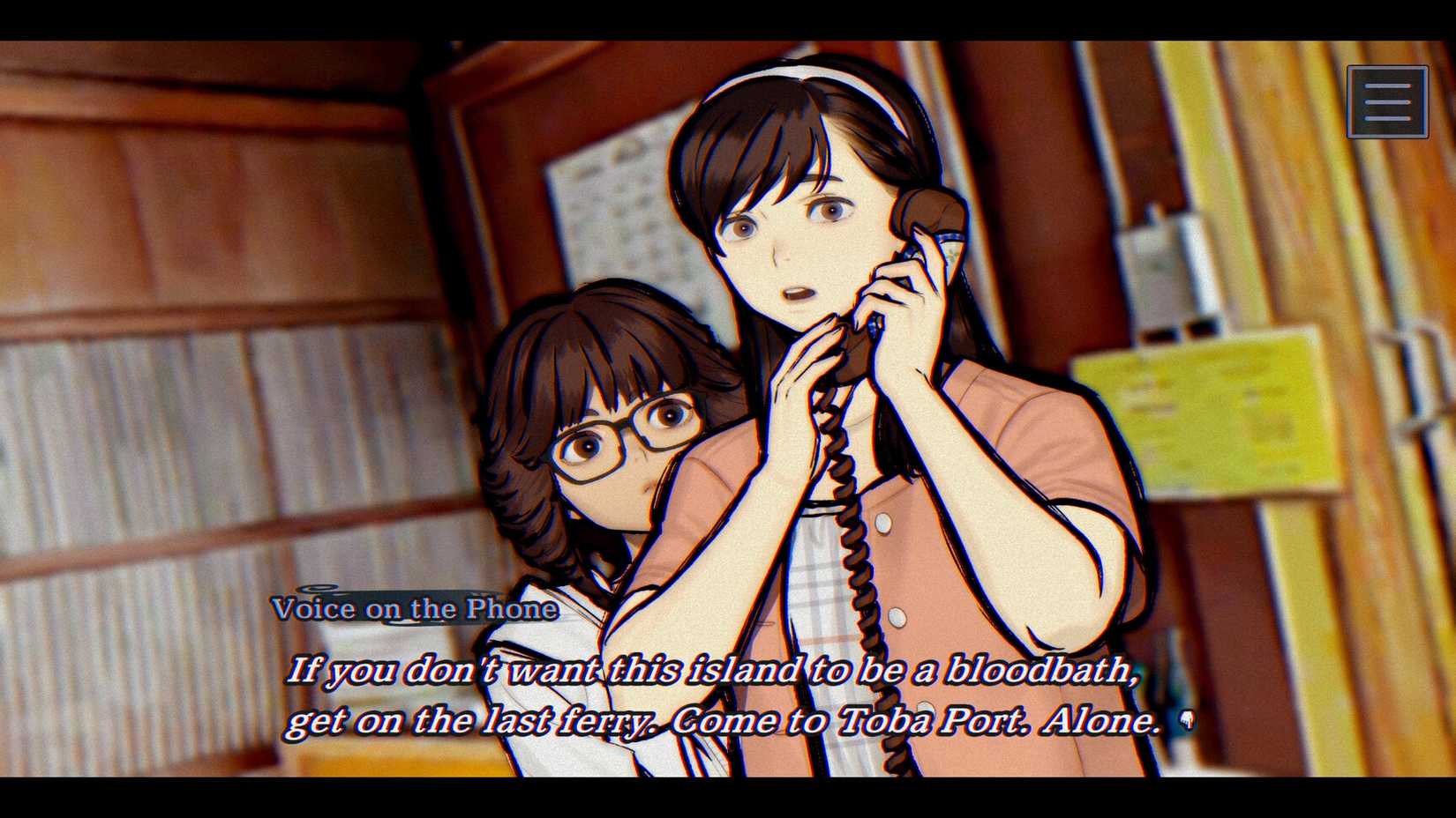 Sato and Tsukasa in Paranormasight: The Mermaid's Curse