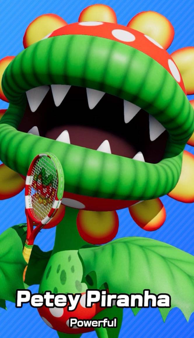 Petey Piranha as seen in Mario Tennis Fever.
