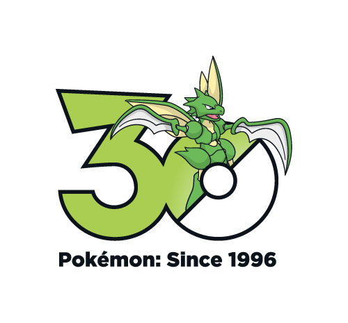 Special Scyther logo for the Pokemon 30th anniversary