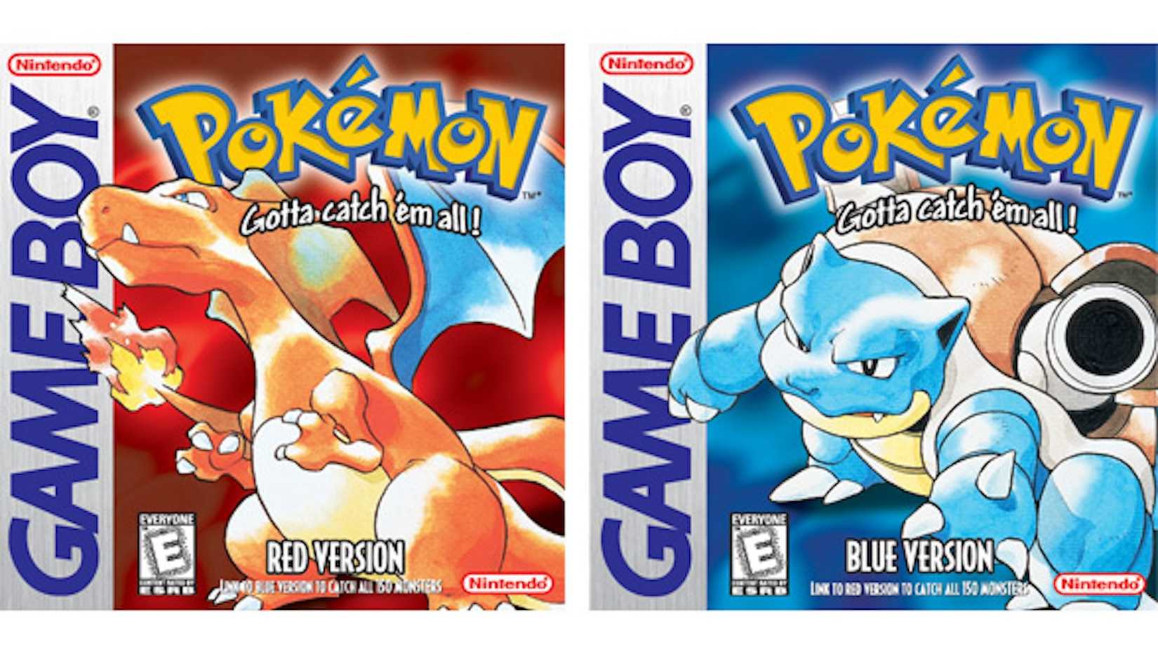 The original box art for Red and Blue versions.
