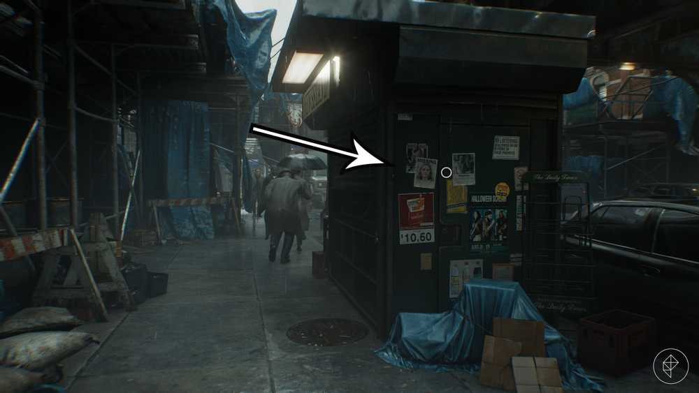 Um pôster de pessoa desaparecida em Resident Evil Requiem.